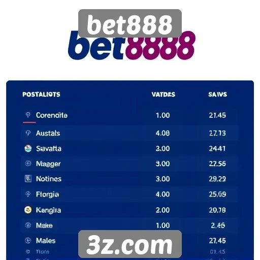 Estatísticas de jogos e apostas no Bet888